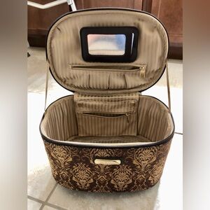 Murano Brown and Gold Patterned Cosmetic Case